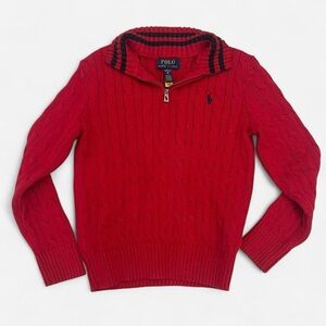 Ralph Lauren Boy’s Red Zip-Up Sweater